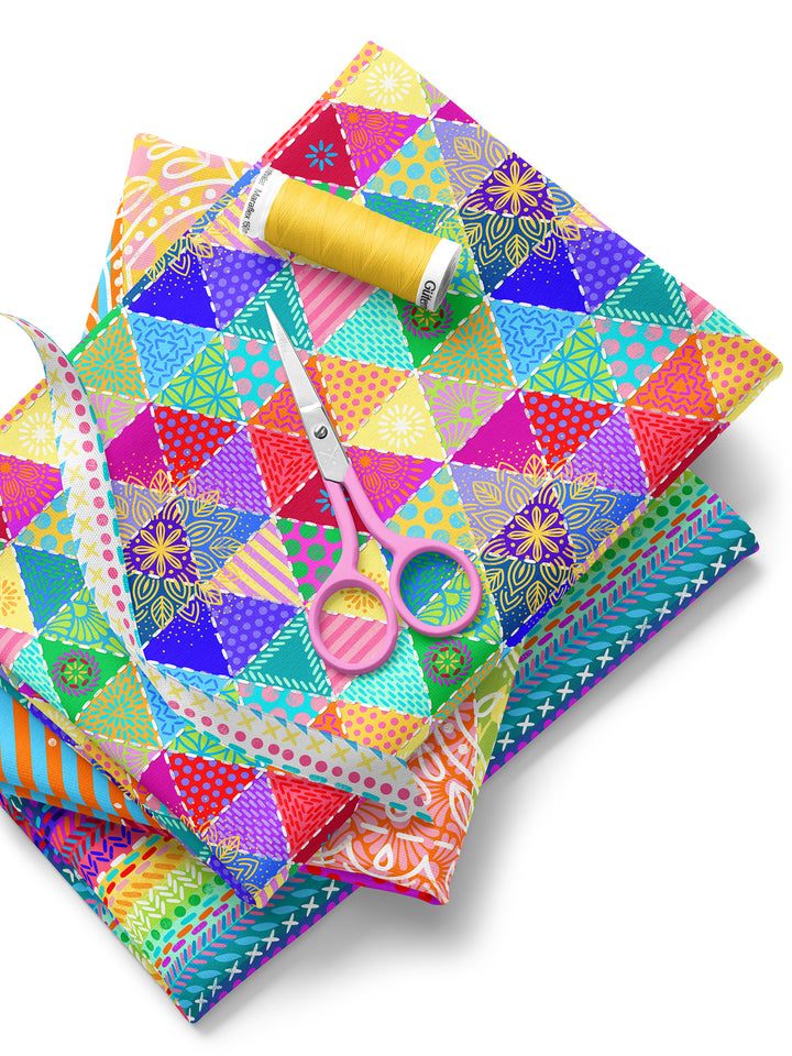 Dreiecke bunt - Stoff