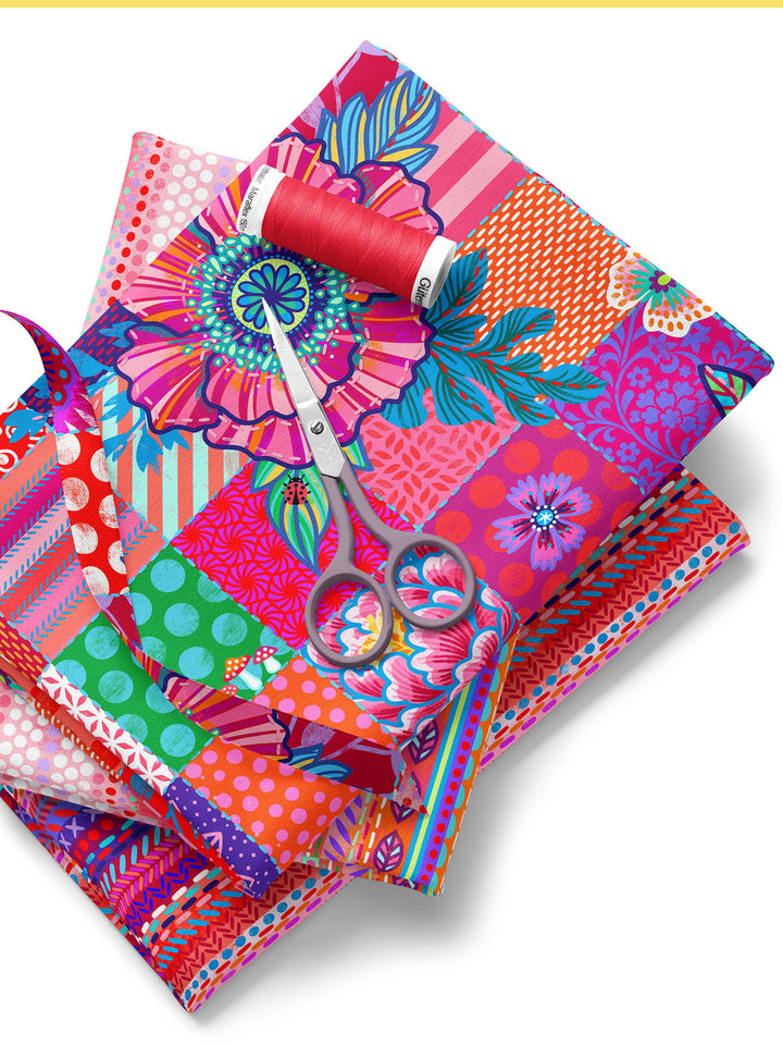 Patchwork Quadrate rot - Stoff