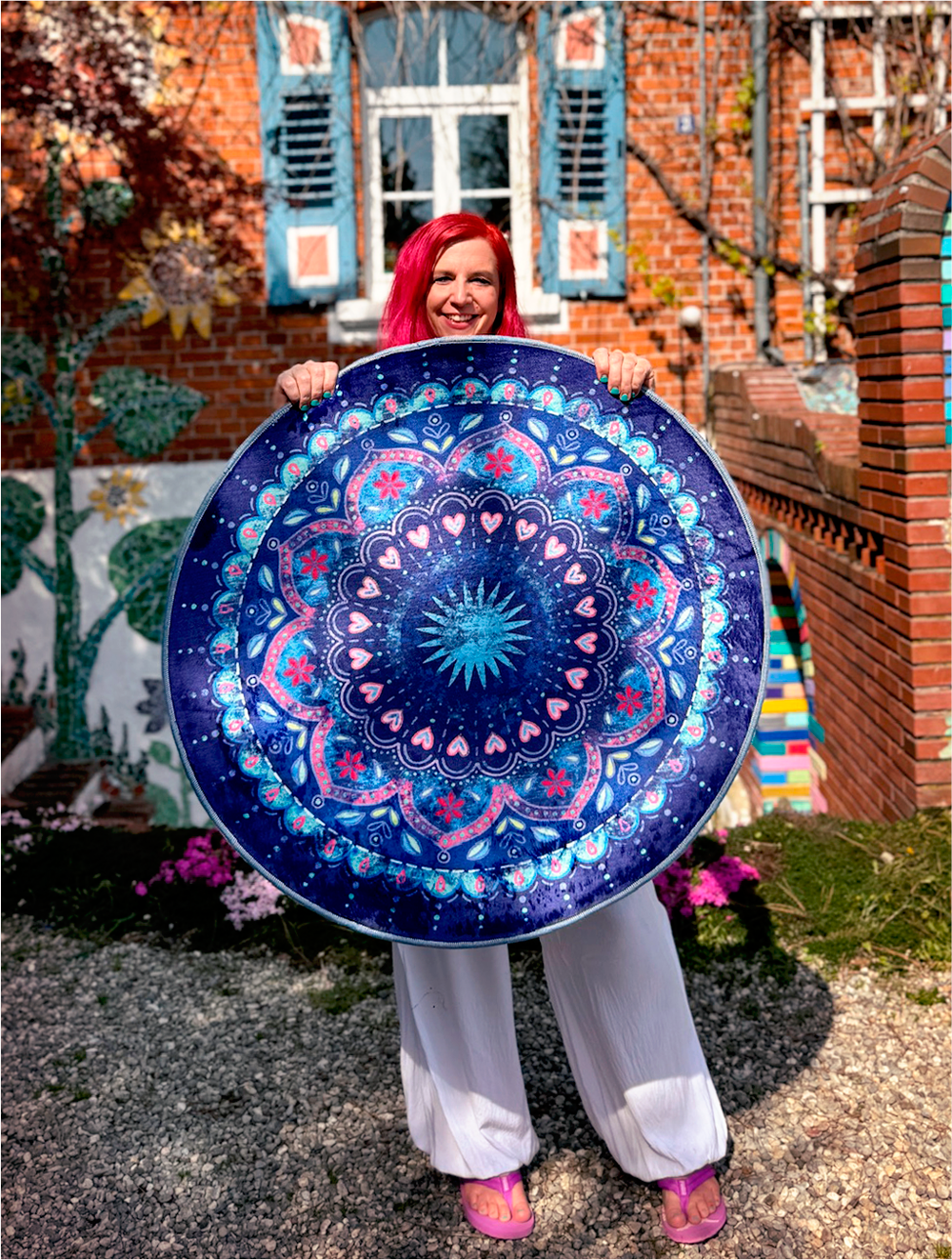 Teppich - Mandala Mitternachtsblau