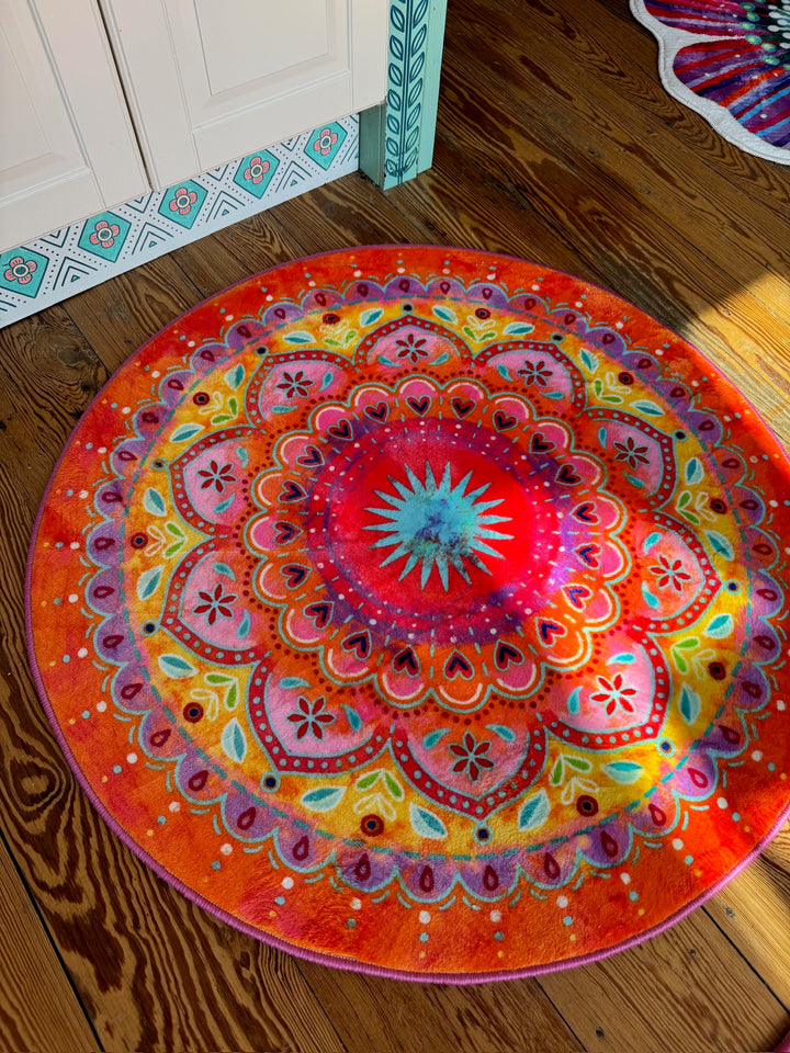 Teppich - Mandala Pink Orange