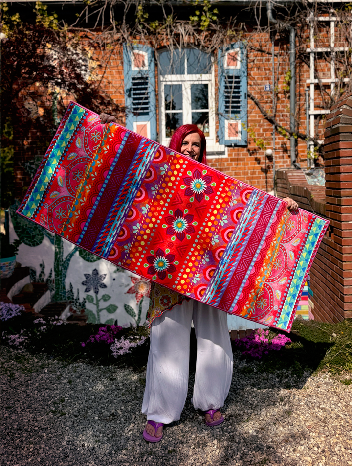 Teppich - Boho LÄUFER Pink Orange