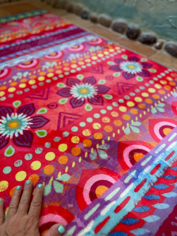 Teppich - Boho LÄUFER Pink Orange