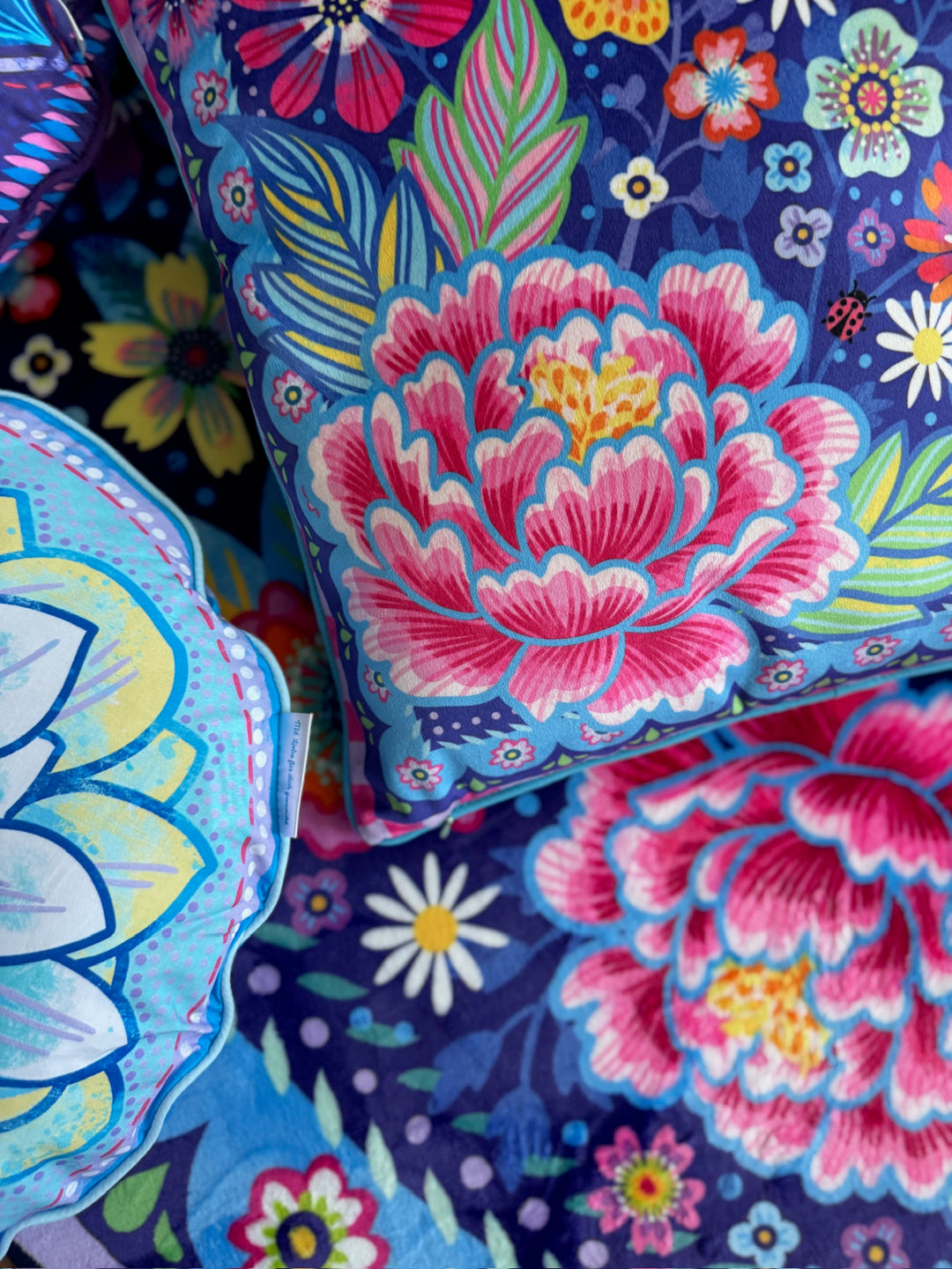 Teppich - Boho Blau