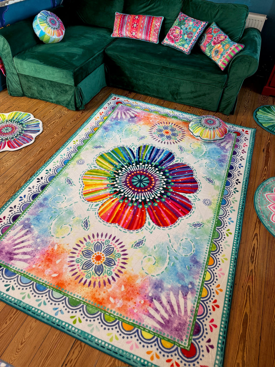 Teppich - Regenbogenblume