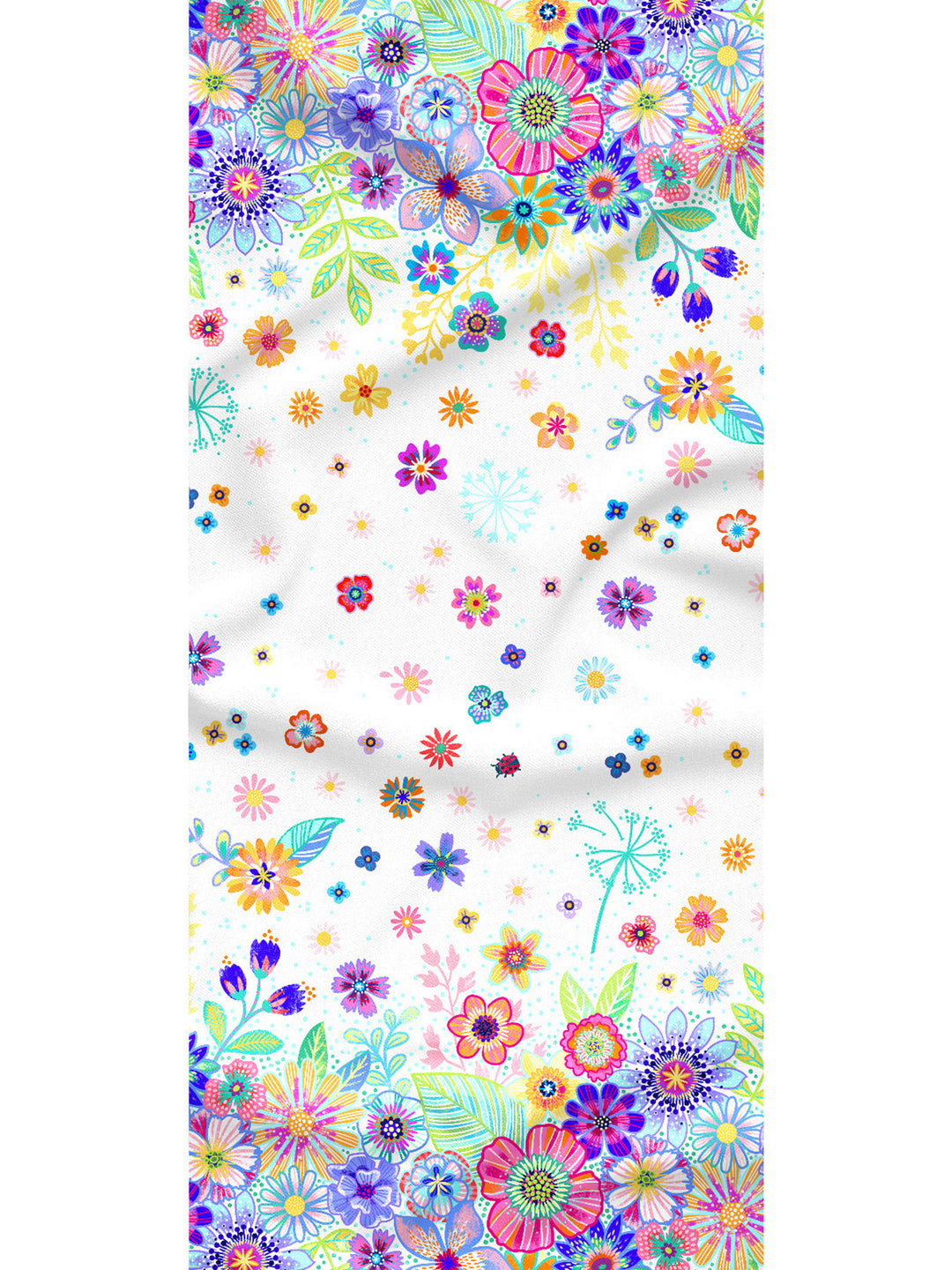 Tuch Blumenmeer weiß