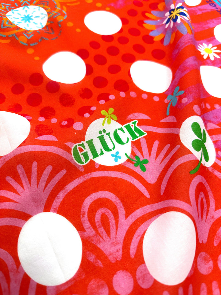 Tuch Glückspilzpunkte gemustert