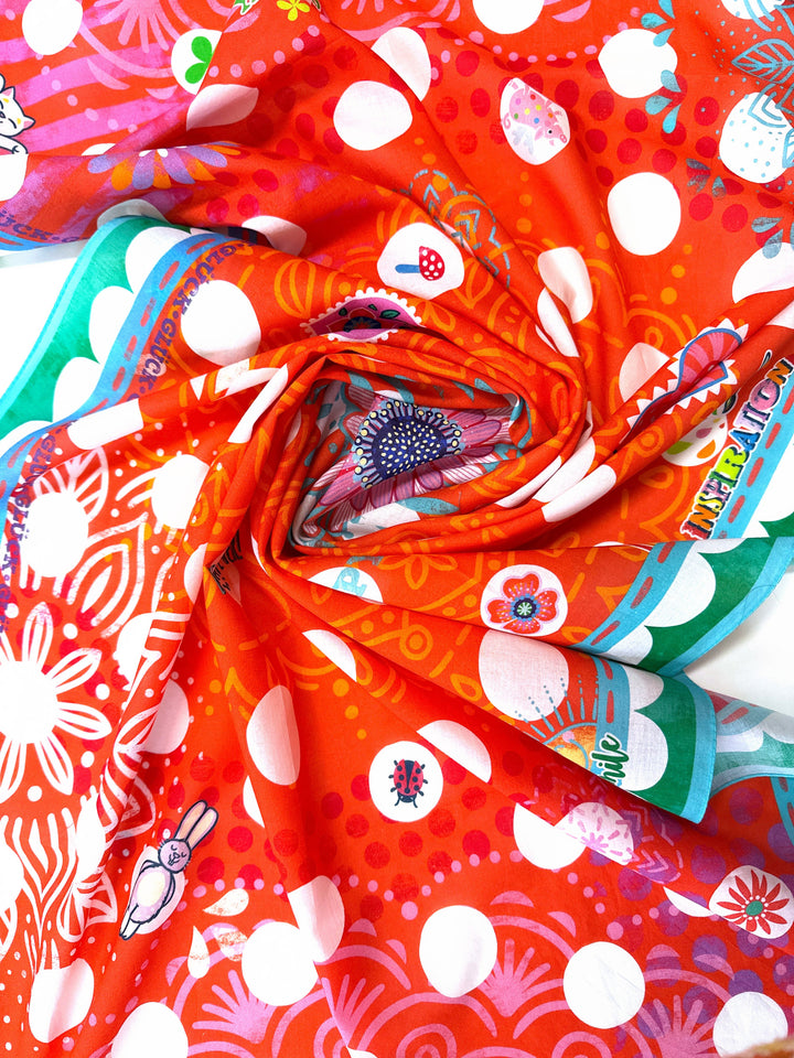 Tuch Glückspilzpunkte gemustert