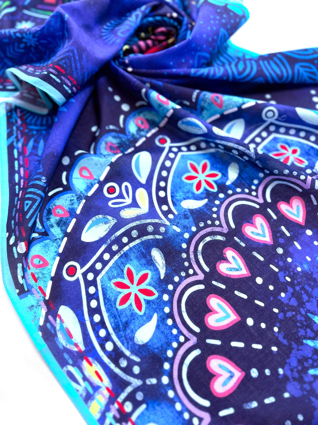 Tuch Mandala dunkelblau