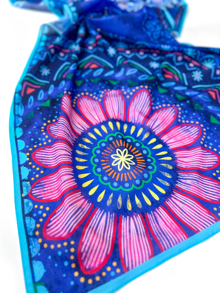 Tuch Mandala dunkelblau