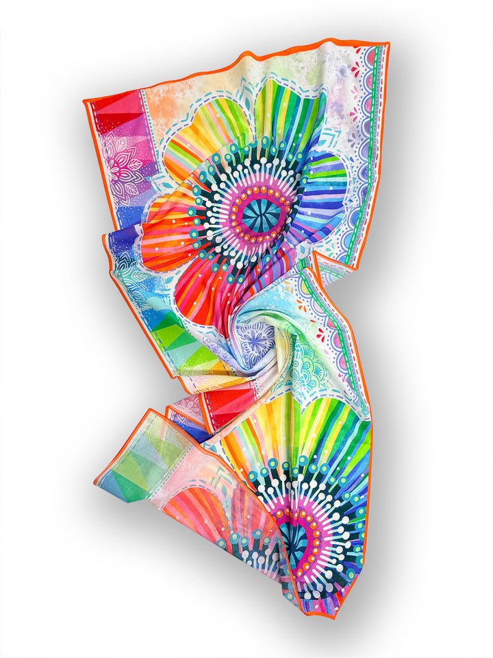 Tuch Regenbogenblume
