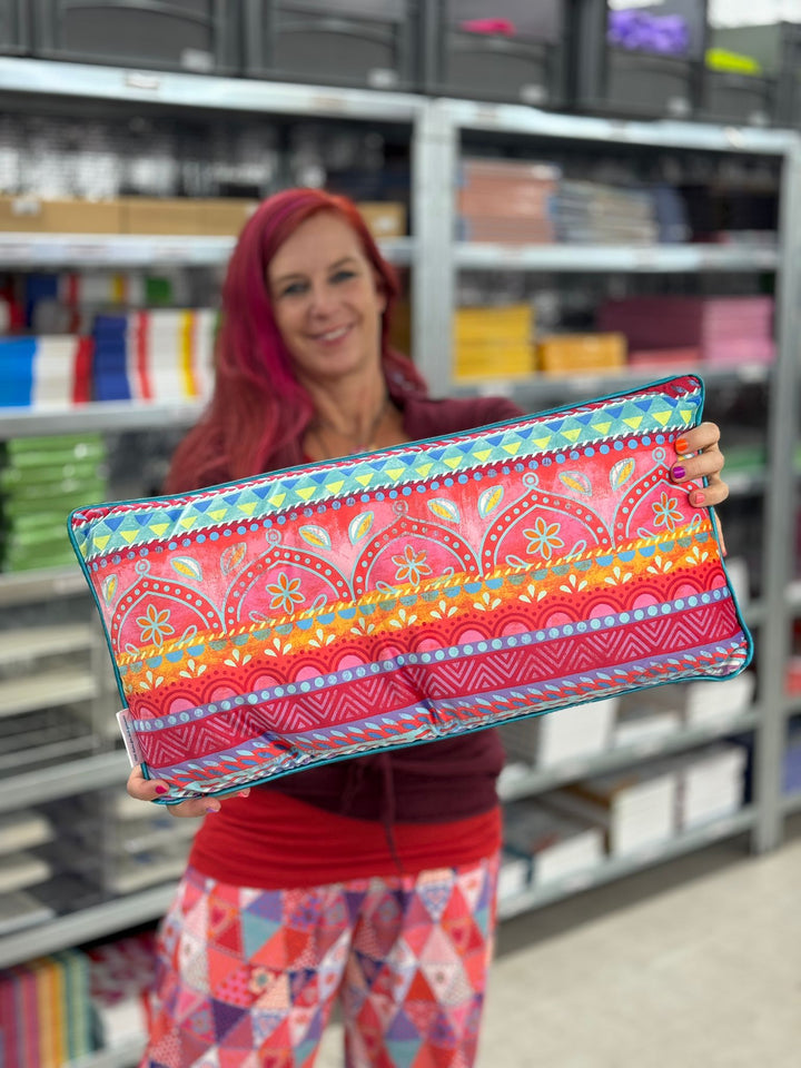 Dekokissen - Boho Pink Orange - 60 x 30 cm
