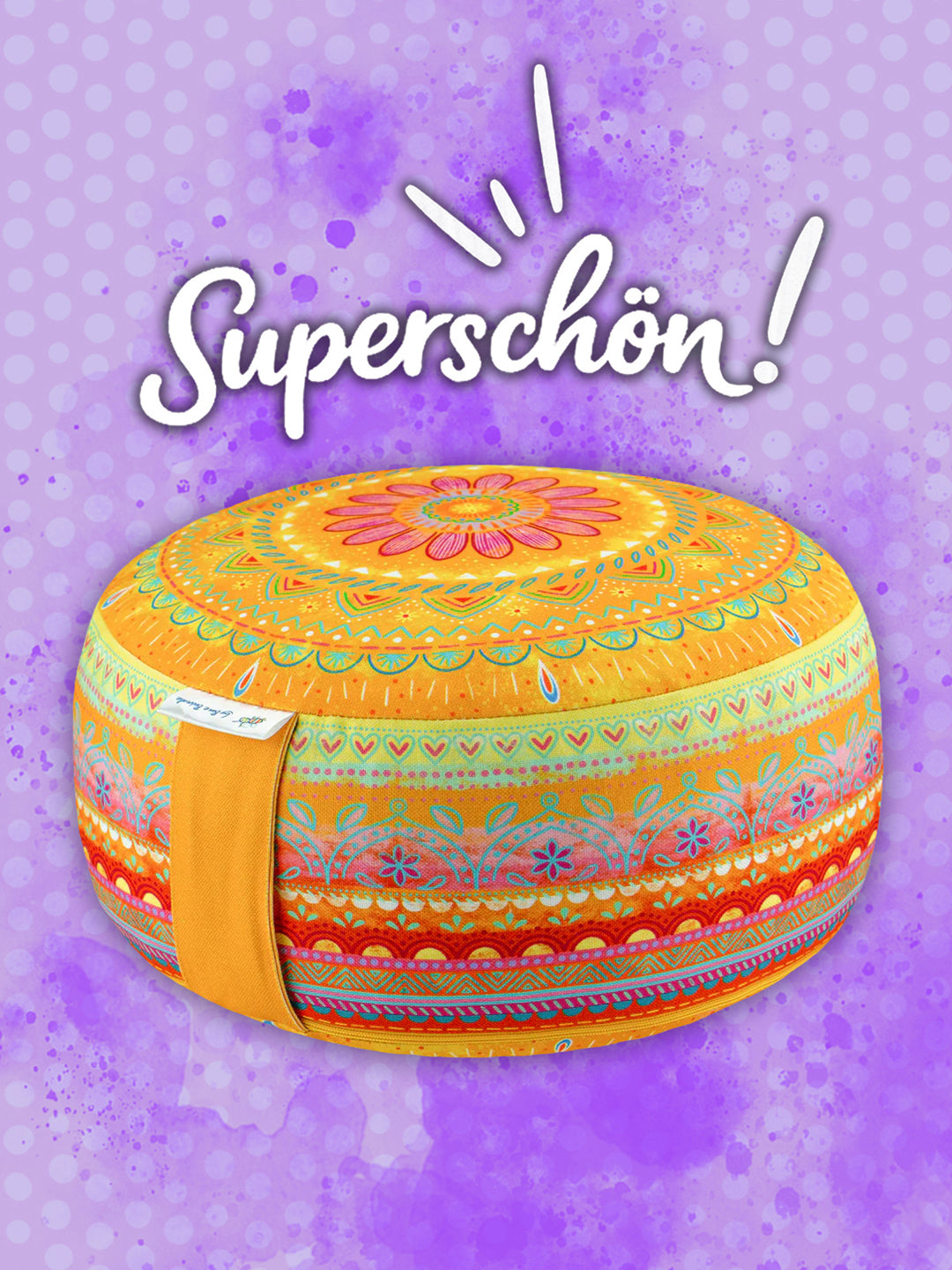 Yogakissen – Mandala Sonnentag
