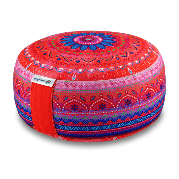 Yogakissen – Mandala rotes Glück