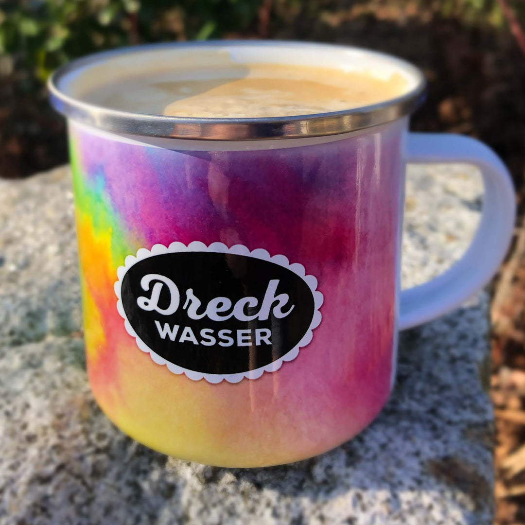 Dreckwasser Tasse aus Emaille