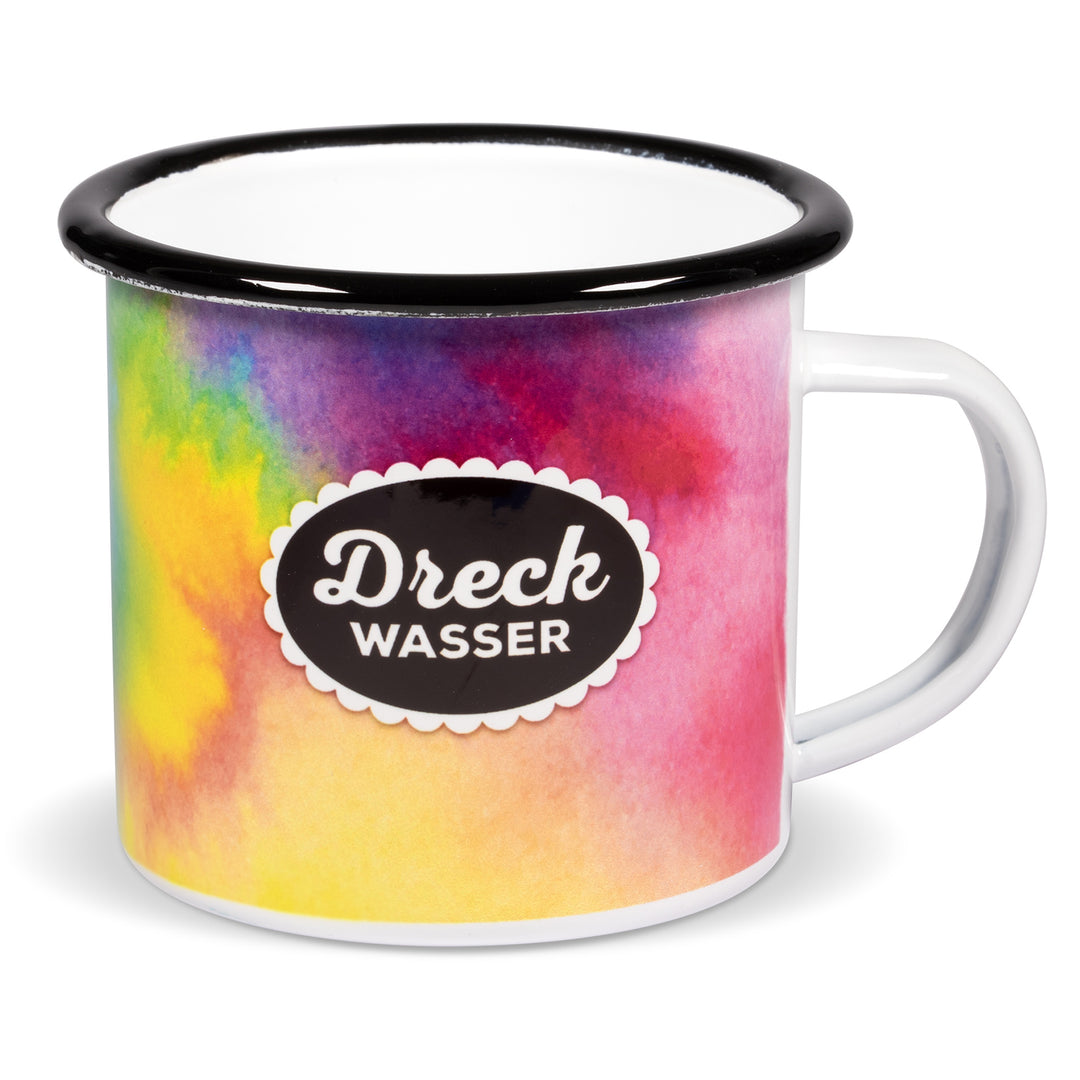Dreckwasser Tasse aus Emaille