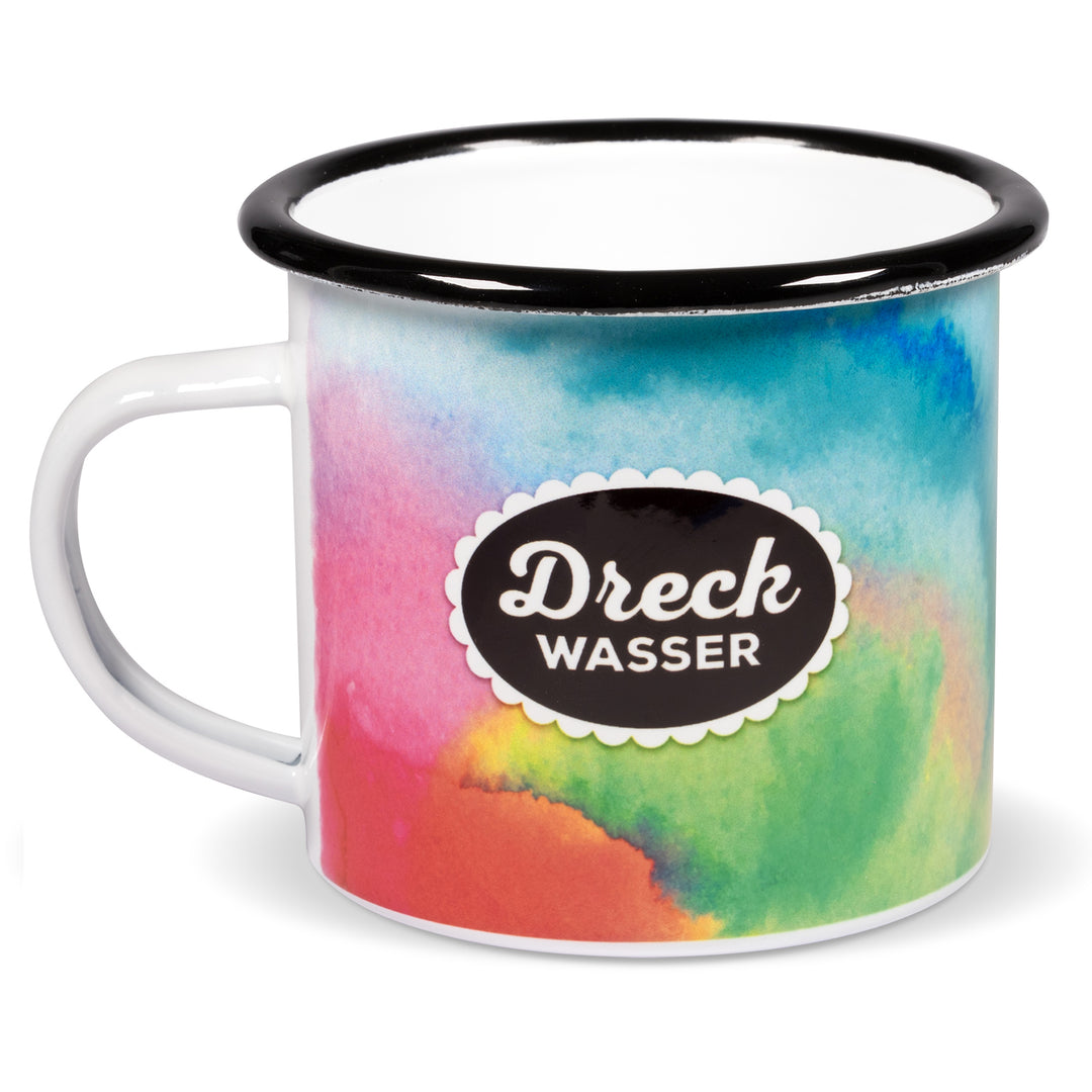 Dreckwasser Tasse aus Emaille
