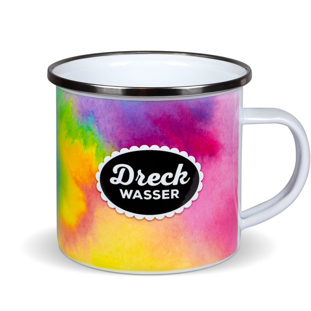Dreckwasser Tasse aus Emaille