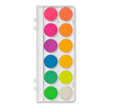 Neon Wasserfarben von oben